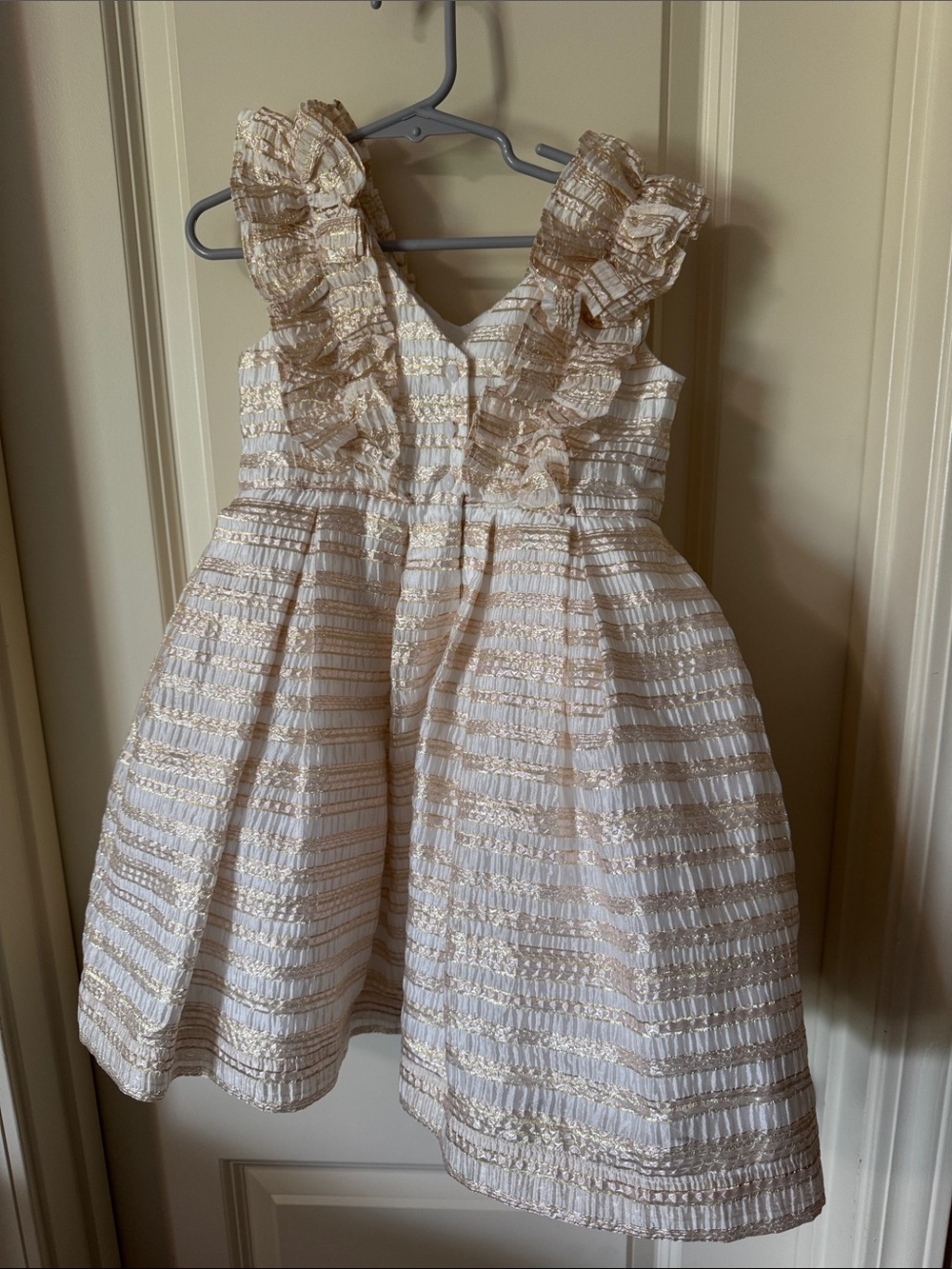 Janie and Jack Stripe Shimmer Special Occasion Dress - Picture 2 of 5